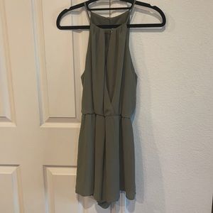 Green Halter Romper